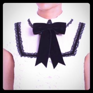 ISO Alice + Olivia Vanetta Collared Lace Top